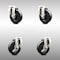 Service Caster 4 Inch 316SS Hard Rubber Wheel Swivel Bolt Hole Caster Brakes SCC, 2PK SCC-SS316BH20S414-HRS-2-TLB-2 - alternate 1